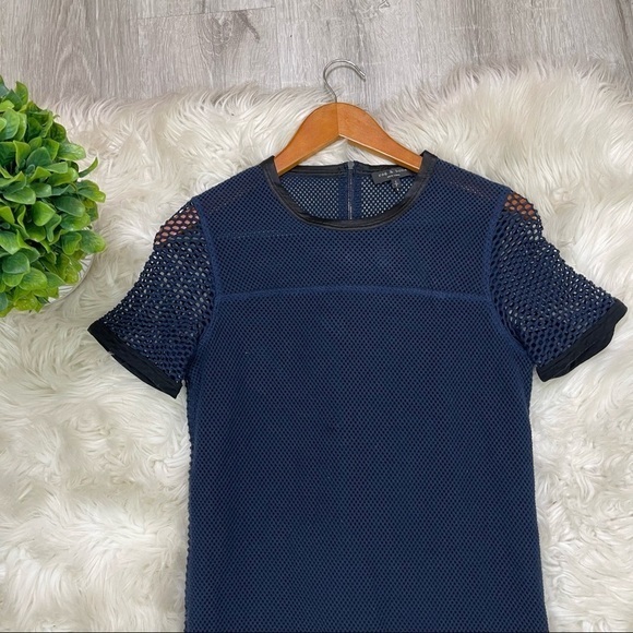 Rag & Bone Luna Dress Blue Mesh - Picture 4 of 12